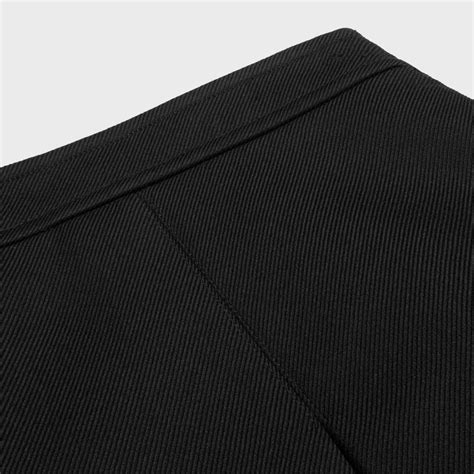 TRAPEZE MINI SKIRT IN DOUBLE FACED WOOL TWILL